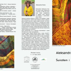 Galeria zdjęć przedstawiają zdjęcia z wystawy prac Aleksandry Herisz pn. "Światłem i woskiem"